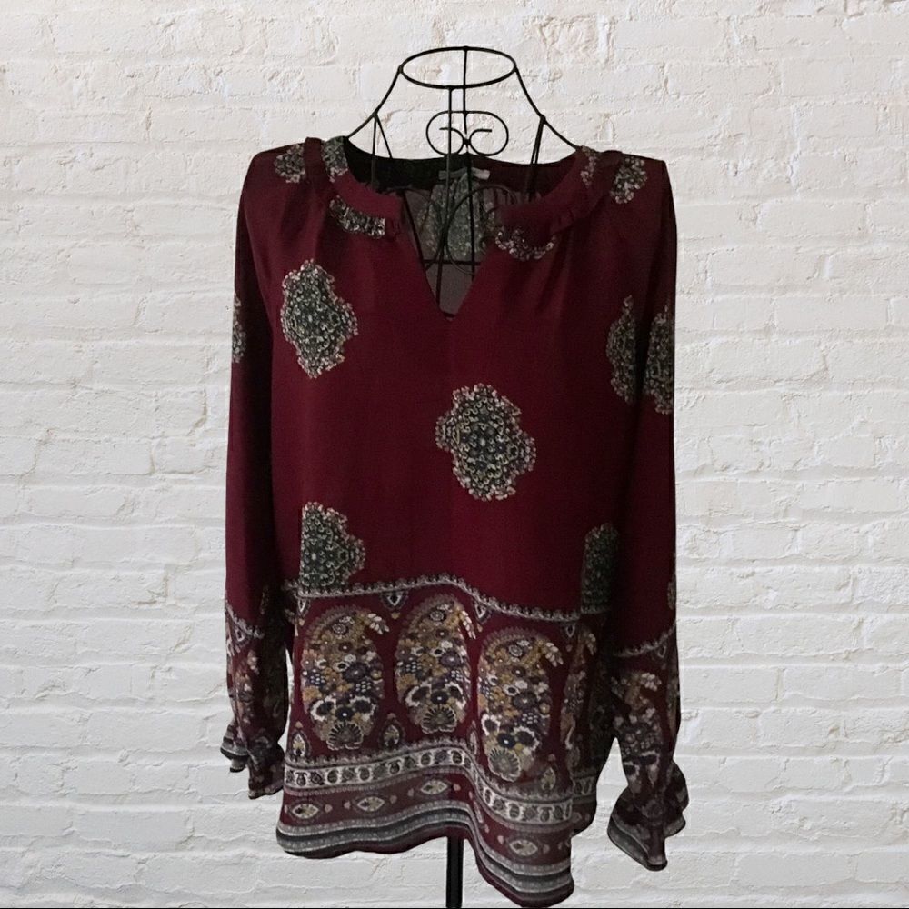 Pleione  Paisley Medallion Blouse